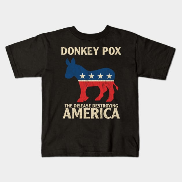 Donkey Pox Kids T-Shirt by LMW Art